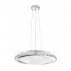 PALERMO Závěsné svítidlo, základna kov, povrch chrom lesk, difuzor sklo bílá zdobená krystaly, pro žárovku 4x40W, E27, 230V, IP20, rozměry d=505mm, vč.závěsného kabelu l=1000mm, lze zkrátit náhled 1