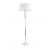 ARRIGO FLOOR Stojací lampa, základna kov, povrch bílá s dřevěným detailem, stínítko textil bílá, pro žárovku 1x40W, E27, 230V, IP20, tř.1, rozměry d=450mm h=1550mm náhled 1
