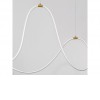 CERELIA Světelná hadice, těleso plast opál, úchyty kov, zlatá mat,  LED 57W, 3189lm, teplá 3000K, stmív TRIAC, 230V, IP20 rozměry 1500x500mm, lankový závěs l=1500mm, lze zkrátit náhled 3