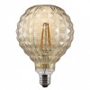 AVRA E27 Světelný zdroj, základna kov,difuzor plast jantarová s geometrickými detaily, žárovka LED 1x2W, E27, teplá 2200K, 140lm, Ra80, 230V, IP20, tř.2, rozměry d=120mm, l=177mm náhled 1