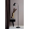 Adrian VÝPRODEJ Stojací lampa, těleso kov, povrch černá, pro žárovku E27, max 25W, 230V, IP20, tř.2, h=1510mm, stínítko d=125mm, úhel otočení 360°, včetně vypínače kabelu s textilním úpletem - černobílá,  náhled 7