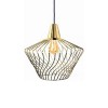 KRES S Závěsné svítidlo, základna kov, povrch černá, stínítko kov černá, pro žárovku 1x60W, E27, 230V, IP20, tř.1, 400x350mm, vč kabelového závěsu l=950mm lze zkrátit náhled 3