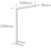 ELKA FL 75W Stojací kancelářská lampa, těleso hliník, povrch černá, difuzor plast, LED 75W, 9700lm, neutrální 4000K, UGR<15, dotyk stmívač, 230V, IP20, tř.1, 65x2000x1000mm, svítí nahoru/dolů, náhled 3