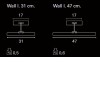 EMMA nástěnné svítidlo LED 470mm Nástěnné svítidlo, nastavitelný sklon svícení, materiál kov, povrch chrom, difuzor plast opál, LED 5W, 320lm, teplá bílá 3000K, 230V, IP20, zař.tř.1, rozměry 470x160mm náhled 2