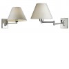 SOFT 1x15W E27 Nástěnné svítidlo, základna hliník, povrch chrom, stínítko textil bílá, pro žárovku LED 1x15W, E27, 230V, IP20, tř.1, rozměry 320x330mm, dvouramenné náhled 2