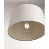 ELMET Závěsné svítidlo, základna kov, povrch bílá-bílá, stínítko plast, pro žárovku 1x40W, E27, 230V, IP20, tř.1, hlavice d=310mm, h=200mm, lankový závěs l=2500mm lze zkrátit náhled 1