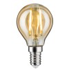 LED žárovka E14 Světelný zdroj, žárovka, tvar kapková, sklo jantar, LED 2,5W, E14, teplá 2700K, 250lm, Ra80, 230V, střední životnost 15.000 hod, 50.000 zap/vyp, d=45mm, l=80mm náhled 1