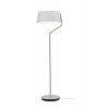 BELAJA Stojací lampa, těleso kov, povrch chrom mat a bílát, stínítko kov bílá, LED 24W, 2850lm, teplá 2700K, stmív STEP spínačem na kabelu, 230V, IP20, tř.2, rozměry d=425mm, h=1480mm, vč nožního vypínače. náhled 1