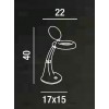 MINICLOSE Stolní lampa, nastavitelný směr svícení, materiál kov a plast, povrch bílá, sklo čiré s lupou 3x a 12x zvětšení, LED 6,5W, teplá 3000K, 520lm, 230V, IP20, 220x400mm, vypínač na tělese. náhled 2
