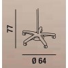 CLOSE Stojan pro svítidlo s kolečky, těleso plast a kov, povrch bílá, rozměry d=640mm, h=770mm. náhled 2