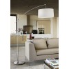LINE HOTEL Stojací lampa, těleso kov, povrch chorm lesk, stínítiko textil bílá, pro žárovku 1x60W, E27, 230V, IP20, rozměry d=450mm, h=2000mm, vč vypínače na tělese. náhled 3