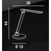 HAL Stolní lampa, nastavitelný směr svícení, těleso plast a hliník, povrch bílá, difuzor plast opál, LED 7W, denní 5000K, 600lm, stmívatelné, 230V, IP20, rozměry rameno: 440x360mm, vypínač na tělese. náhled 2