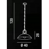 COUNTRY Závěsné svítidlo, těleso kov, povrch černá, pro žárovku 1x60W, E27, IP20, rozměry d=400mm, h=280mm, vč závěs řetězu h=1200mm, lze zkrátit. náhled 2