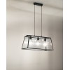 TECA Závěsné svítidlo, těleso kov, povrch černá mat, stínítko sklo čiré, pro žárovku 3x60W, E27, 230V, IP20, rozměry 700x300x300mm, vč závěs kabelu  l=1500mm, lze zkrátit. náhled 1