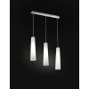 CANNA Závěsné svítidlo, základna kov, povrch chrom lesk, stínítko sklo pískované, pro žárovku 3x60W, E27, 230V, IP20, rozměry l=650mm, vč závěs kabelu  h=1500mm, lze zkrátit. náhled 1