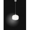 PLISSÉ Závěsné svítidlo, základna kov, povrch chrom lesk, stínítko sklo opál, pro žárovku 1x60W, E27, 230V, IP20, rozměry d=250mm, h=230mm, vč závěs kabelu  l=1500mm, lze zkrátit. náhled 1