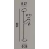 MIRANDA Stojací lampa, nastavitelný směr svícení, těleso kov, povrch bílá mat a chrom lesk, difuzor plast opál, LED 28W, 2380lm, + 5W, 425lm, teplá 3000K, stmívatelné, 230V, IP20, rozměry d=270mm, h=1830mm. náhled 2
