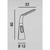 BLOW Stolní lampa, nastavitelný směr svícení, těleso plast, povrch bílá, LED 10W, teplá 3000K, 700lm, stmívatelné, 230V, IP20, rozměry 400x330mm, ventilátor. náhled 2