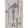 WALKER Bodové svítidlo, nastavitelný směr svícení, těleso hliník, povrch grafitově černá, krycí sklo čiré, pro žárovku 1x35W, GU10, 230V, IP54, rozměry d=60mm s bodcem do záhonu. náhled 2