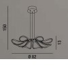 BLOSSOM Závěsné svítidlo, těleso kov, povrch bílá mat, difuzor plast opál, LED 110W, 8800lm, teplá 3000K, 230V, stmívatelné, IP20, rozměry d=820mm, h=130mm, vč závěs kabelu h=1500mm, lze zkrátit. náhled 2