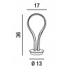 BLOSSOM Stolní lampa, těleso kov, povrch bílá mat, difuzor plast opál, LED 13W, 1040lm, teplá 3000K, 230V, IP20, rozměry 170x360mm. náhled 2