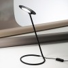 KOBRA Stolní lampa, nastavitený směr svícení, těleso kov, povrch černá mat, difuzor plast opál, LED 5W, 425lm, teplá 3000K, 230V, IP20, rozměry d=200mm, h=400mm. náhled 1