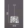 SLOT Závěsné svítidlo, základna kov, stínítko kov, povrch bílá, pro žárovku 1x60W, E27, 230V, IP20, rozměry d=350mm, vč závěs kabelu h=1500mm, lze zkrátit. náhled 3