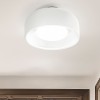 PANDORA Stropní přisazené svítidlo, základna kov, stínítko kov, povrch bílá, pro žárovku 1x60W, E27, 230V, IP20, rozměry d=480mm, h=200mm. náhled 1