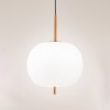 CIRRO Závěsné svítidlo, základna kov, povrch zlatá, difuzor sklo opál, LED 18W, 1329lm, teplá 3000K, 230V, IP20, rozměry d=300mm, h=200mm, vč závěs kabelu h=1500mm, lze zkrátit. náhled 1