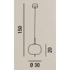 CIRRO Závěsné svítidlo, základna kov, povrch zlatá, difuzor sklo opál, LED 18W, 1329lm, teplá 3000K, 230V, IP20, rozměry d=300mm, h=200mm, vč závěs kabelu h=1500mm, lze zkrátit. náhled 2