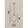 CIRRO Závěsné svítidlo, základna kov, povrch zlatá, difuzor sklo opál, LED 24W, 1435lm, teplá 3000K, 230V, IP20, rozměry d=270mm, h=400mm, vč závěs kabelu h=1500mm, lze zkrátit. náhled 2
