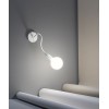 BULBO Nástěnné svítidlo, základna kov, povrch bílá, nastevitelný směr svícení, rameno potažené bílou gumou, pro žárovku 1X60W, E27, IP20, rozměry d=120mm, h=400mm. náhled 1