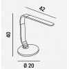 LEG 8W, CCT, USB Stolní lampa, těleso plast, povrch černá, difuzor plast opál, LED 8W, 640lm, CCT přepín teplota teplá 3000K, neutr 4000K, denní 6500K, stmívač, 230V, IP20, 400x420mm, vč. USB nabíječky pro telefon náhled 2