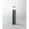 MONOCLE Sloupkové svítidlo, těleso hliník, povrch černá grafitová, difuzor plast opál, pro žárovku 1x10W, G9, 230V, IP44, rozměry d=105mm, h=480mm, 2 skryté zásuvky 230V, 1500W náhled 1