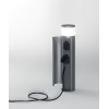 MONOCLE Sloupkové svítidlo, těleso hliník, povrch černá grafitová, difuzor plast opál, pro žárovku 1x10W, G9, 230V, IP44, rozměry d=105mm, h=480mm, 2 skryté zásuvky 230V, 1500W náhled 2