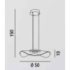 MEDUSA Závěsné svítidlo, těleso kov, povrch bílá mat, difuzor plast čirý, LED 30W, 2400lm, teplá 3000K, 230V, IP20, rozměry d=500mm, h=100mm, vč závěs kabelu h=1500mm, lze zkrátit. náhled 2