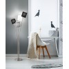 JOKE Stojací lampa, těleso kov, povrch chrom broušený, stínítiko textil bílá, černá a šedá, pro žárovku 4x40W, E14, 230V, IP20, rozměry d=450mm, h=1600mm. náhled 3