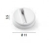 BINARIOI Třífázová základna pro 
nastavitelné bodové svělo, povrch bílá mat,rozměry d=110mm, h=35mm. náhled 2
