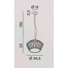 MINEA Závěsné svítidlo, základna kov, povrch bílá, stínítko sádra bílá, pro žárovku 1x40W, E27, 230V, IP20, tř.1, rozměry d=345mm, h=230mm, vč závěs kabelu s bílým textil úpletem l=1300mm, lze zkr. náhled 2