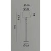 ABACO Stojací lampa, základna kov povrch broušený mosaz s keramickými prvky, stínítko textil bílá, pro žárovku 1x40W, E27, 230V, IP20, tř.1, rozměry stínítko: d=400mm, h=250mm, lampa: h=1700mm. náhled 2