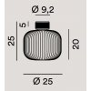 LUCERNA Stropní svítidlo, základna kov a keramika, povrch šedá, difuzor sklo opál, pro žárovku 1x40W, E27, 230V, IP20, tř.1, rozměry d=250mm, h=250mm. náhled 2
