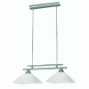 OPAR Závěsné svítidlo lustr, těleso kov, povrch nikl mat, difuzor sklo bílé, pro žárovku 2x40W, E14, 230V, IP20, l=470mm, závěs l=1500mm, závěs lze zkrátit náhled 1