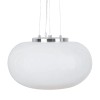 ALTADIS Závěsné svítidlo, základna kov, povrch chrom, difuzor sklo opál mat, pro žárovku 3x60W, E27, 230V, IP20, rozměry d=450mm, závěs lanko l=1550mm, lze zkrátit. náhled 1