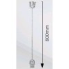 FIX Závěsný kabel s objímkou, těleso plast, povrch chrom lesk, pro žárovku 1x60W, E27, 230V, IP20, tř.1. rozměry závěsný kabel transparentní h=500mm, lze zkrátit náhled 3