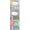 BALTHASAR Stropní svítidlo, základna kov, povrch chrom, difuzor plast opál, LED 18W, dálk. ovl. nast teplota CCT teplá 3000K - denní 6500K, 1600lm, stmív, RGB, 230V, IP44, tř.2, d=300mm, h=45mm náhled 2