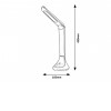 BALOR Stolní lampa, těleso plast černá a bílá, difuzor plast opál, LED 5W, neutrální 4000K, 320lm, Ra80, 230V, IP20, tř.2, rozměry 430x105mm, vypínač na tělese. náhled 2