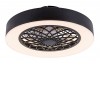 ADONIAS Stropní ventilátor s osvětlením, těleso plast černá, difuzor plast opál, LED 35W, CCT přepín teplota teplá 3000K - denní 6000K, 1600lm stmív.dálk. ovl., 230V, IP20, rozměry d=480mm, h=170mm. náhled 1