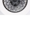 ADONIAS Stropní ventilátor s osvětlením, těleso plast černá, difuzor plast opál, LED 35W, CCT přepín teplota teplá 3000K - denní 6000K, 1600lm stmív.dálk. ovl., 230V, IP20, rozměry d=480mm, h=170mm. náhled 2