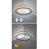 COOPERIUS Stropní svítidlo, těleso kov, povrch bílá, dif plast opál, LED 47W, dálk ovl. (součástí) nebo vypínačem lze nastavit CCT teplá 3000K - denní 6200K, 3800lm, stmív, 230V, IP20, rozměry d=480mm, h=70mm. náhled 2