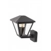 PARAVENTO Nástěnné venkovní svítidlo, těleso kov, povrch černá, krycí sklo čiré, pro žárovku 1x40W, E27, 230V, IP44, tř.1, rozměry 160x220x195mm. náhled 1